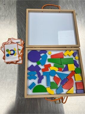 Mindware Imagination Magnets Wooden Shape Puzzle Kit for Kids - Multicolor